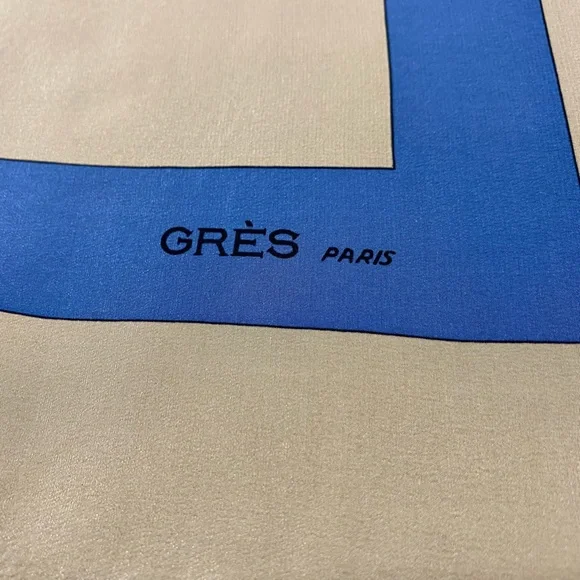 100% Silk Vintage Grès Scarf Peacock Bird - Picture 3 of 7